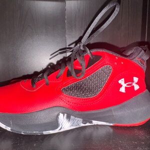 Under Armour Bold Red and Black Sneakers for Boys